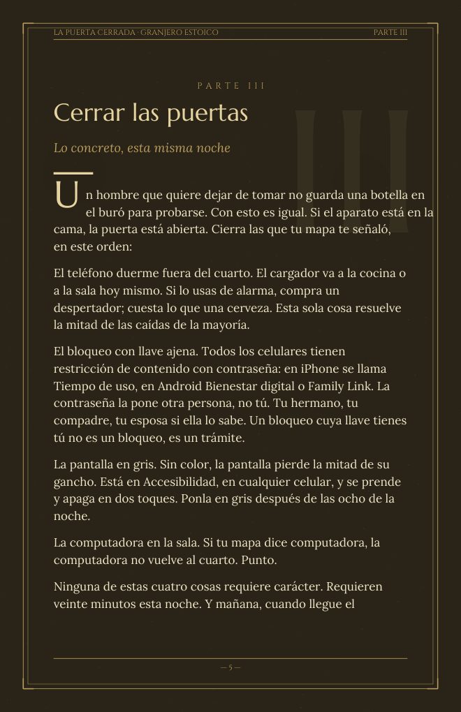 La Puerta Cerrada — Cerrar las puertas